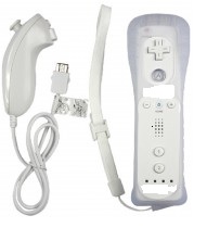 Wii/WiiU: Nunchuk & Remote ohjaimet (Valkoinen, Tarvike)
