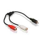 Philips stereo y adapter rca(m)-2 rca(f)