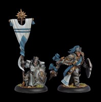 WARMACHINE Cygnar Ally Precursor Knight Officer & Standard (2)