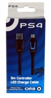 3m MICRO-USB LED Latauskaapeli PS4 (ORB)