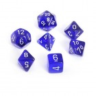 Dice Set: Chessex Translucent - Polyhedral Blue/White (7)