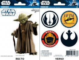 Star Wars - Yoda / Symboles Stickers X5