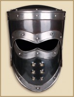 LARP Varustus: Edward helmet browned with blank edges