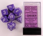 Noppasetti: Chessex Opaque  Polyhedral Purple/White (7)