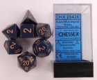 Noppasetti: Chessex Opaque  Polyhedral Dusty Blue/Copper (7)
