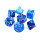 Noppasetti: Chessex Vortex - Polyhedral Bright Blue/Gold (7)