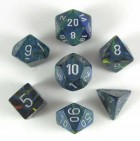 Dice Set: Chessex Festive  Polyhedral Green/Silver (7)