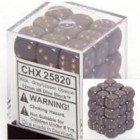 Dice Set: Chessex Opaque - 12mm D6 Dark Grey/Copper (36)