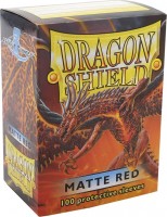 Dragon Shield: Standard Sleeves - Matte Red (100)