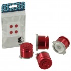 Zedlabz: Ps4 - Alloy Metal Bullet Buttons X4 [red