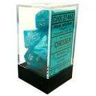 Dice Set: Chessex Cirrus Poly Aqua-silver (7)