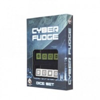 Cyber Fudge Dice Set: Black/Green
