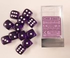 Noppasetti: Chessex Translucent - Purple with White (12)