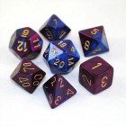 Noppasetti: Chessex Gemini - Polyhedral Blue-Purple/Gold(7)