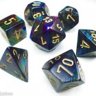 Noppasetti: Chessex LUSTROUS™ – POLYHEDRAL SHADOW/GOLD  (7)