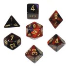 Noppasetti: Chessex Gemini - Polyhedral Purple-Red/Gold (7)