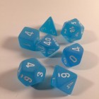 Noppasetti: Chessex Frosted - Polyhedral Caribbean Blue/White (7)
