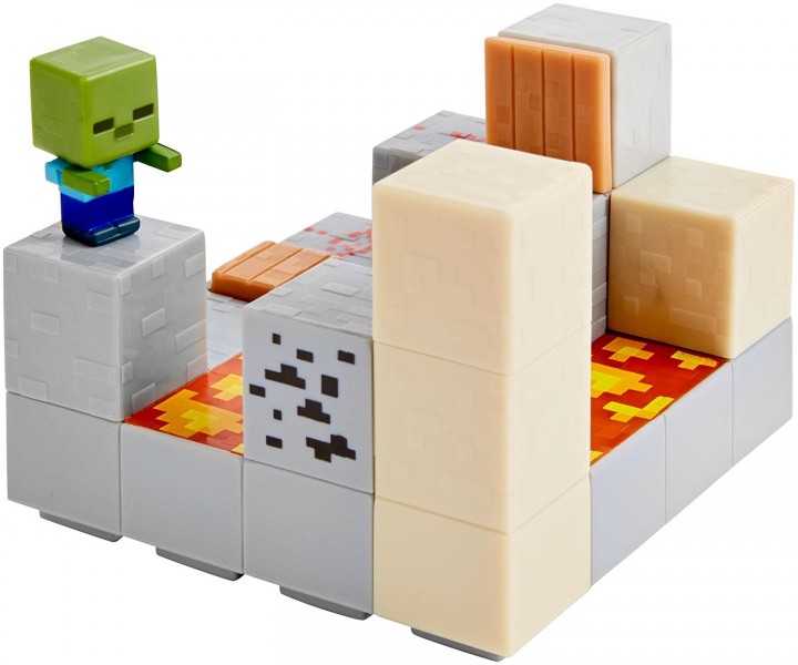 Minecraft: Mini Figure Environment Set - Piston Push - 26.90e - Gadget +  lelut - Puolenkuun Pelit pelikauppa