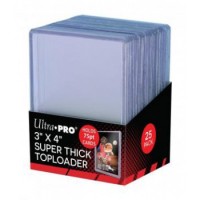 Ultra Pro Toploader: Super Thick - 3\" x 4\" 75PT Toploader (25kpl)