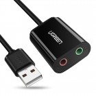 Ugreen: USB Audio Adapter 3.5mm Stereo Headphones,Mic PS4/PC/MAC