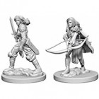 Pathfinder Deep Cuts Unpainted Miniatures: Human Female Fighter (2)