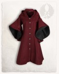 Hooded Lilian Canvas Coat - Bordeaux/Black (XL)