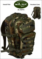 Reppu 20L, Mil-Tec Assault Pack, Woodland Camo