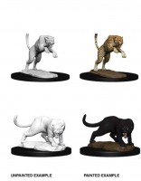 D&D Nolzur\'s Marvelous Unpainted Minis:  Panther & Leopard