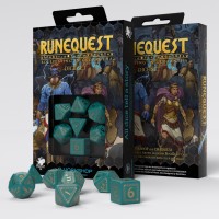Runequest: Turquoise & Gold Dice Set (7)