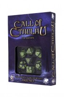 Call of Cthulhu 7th edition: noppasetti (musta/vihreä kaiverrus)