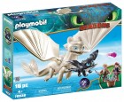 Dreamworks Dragons  Light Fury With Baby Dragon And Children