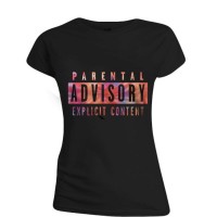 T-Paita: Parental Advisory Colorful Ladyfit (S)