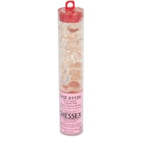 Gaming Counters: Chessex Crystal Pink Glass Stones 14cm Tube (40+)