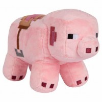 Pehmolelu: Minecraft - Saddled Pig (30cm)