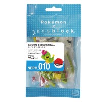 Nanoblock: Pokemon Caterpie & Poke Ball Building Set