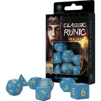 Noppasetti: Classic Runic Dice Set - Blue & Yellow (7)