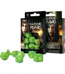 Noppasetti: Classic Runic Dice Set - Green & Yellow (7)