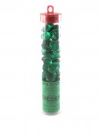 Gaming Counters: Crystal Dark Green Glass Stones 14cm Tube (40)