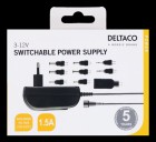 Virtasovitin: Deltaco - 3-12V Switchable Power Supply