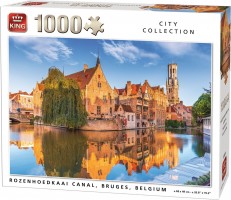 Palapeli: Rozenhoedkaai Canal, Bruges, Belgium (1000)