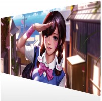Hiirimatto: Extended Size Gaming Mouse Pad - D.Va Ready for School (90x40cm)
