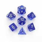 Noppasetti: Chessex Translucent - Blue with White (7)