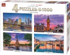 Palapeli: City at Night Collection - 4 Puzzles (1000pcs)
