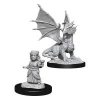 D&D Nolzur\'s Marvelous Miniatures: Dragon Wyrmling & Female Halfling