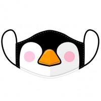 Kasvomaski: Cutiemals Penguin Face Mask (12+) (L)