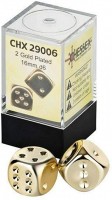 Noppa: Chessex - Dice Set Gold-Plated Metallic D6 (2)