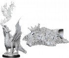 D&D Nolzur's Marvelous Unpainted Miniatures: Gold Dragon Wyrmling & Small Treasure