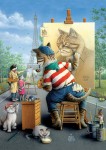 Palapeli: Painter Cat (500pc)
