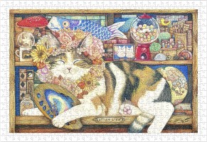 Palapeli: Cotton Lion - Cat Artist (600pcs)