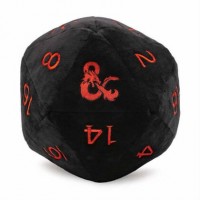 Pehmolelu: D&D - Jumbo D20 Dice Plush (Musta/Punainen, 24cm)